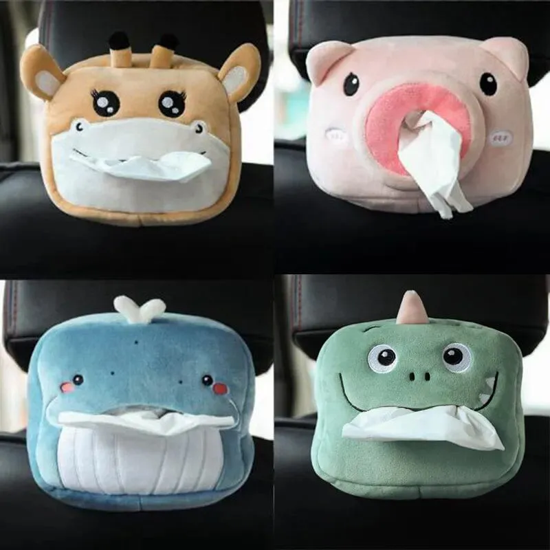 4-Pack: Cute Cartoon Car Tissue Box