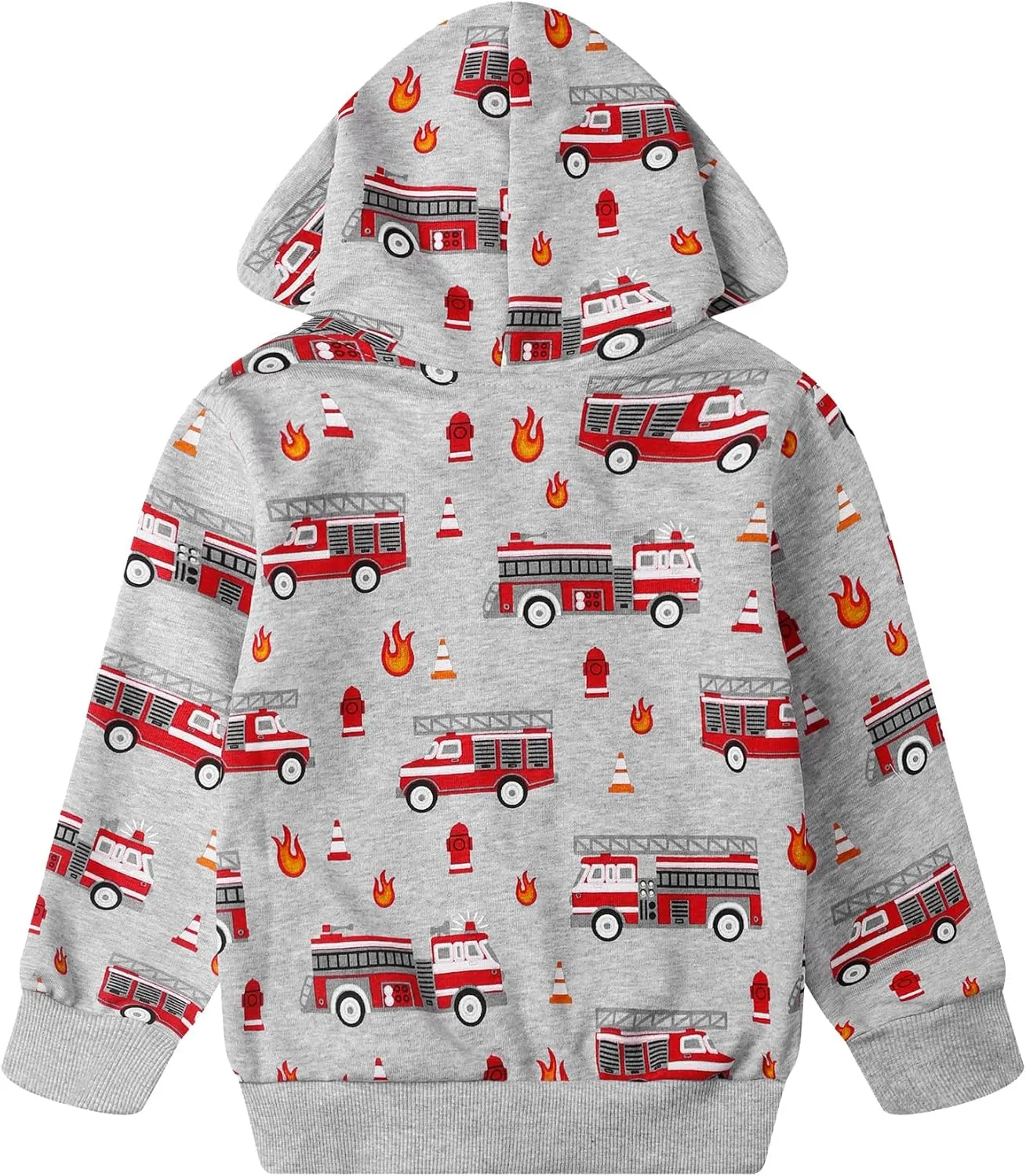 Akyzic Baby Boys Zip Up Hoodie Toddler Boys Jacket Cartoon Winter Long Sleeve Hooded Sweatshirt Tops Fall Coat Kids 2-7 Years