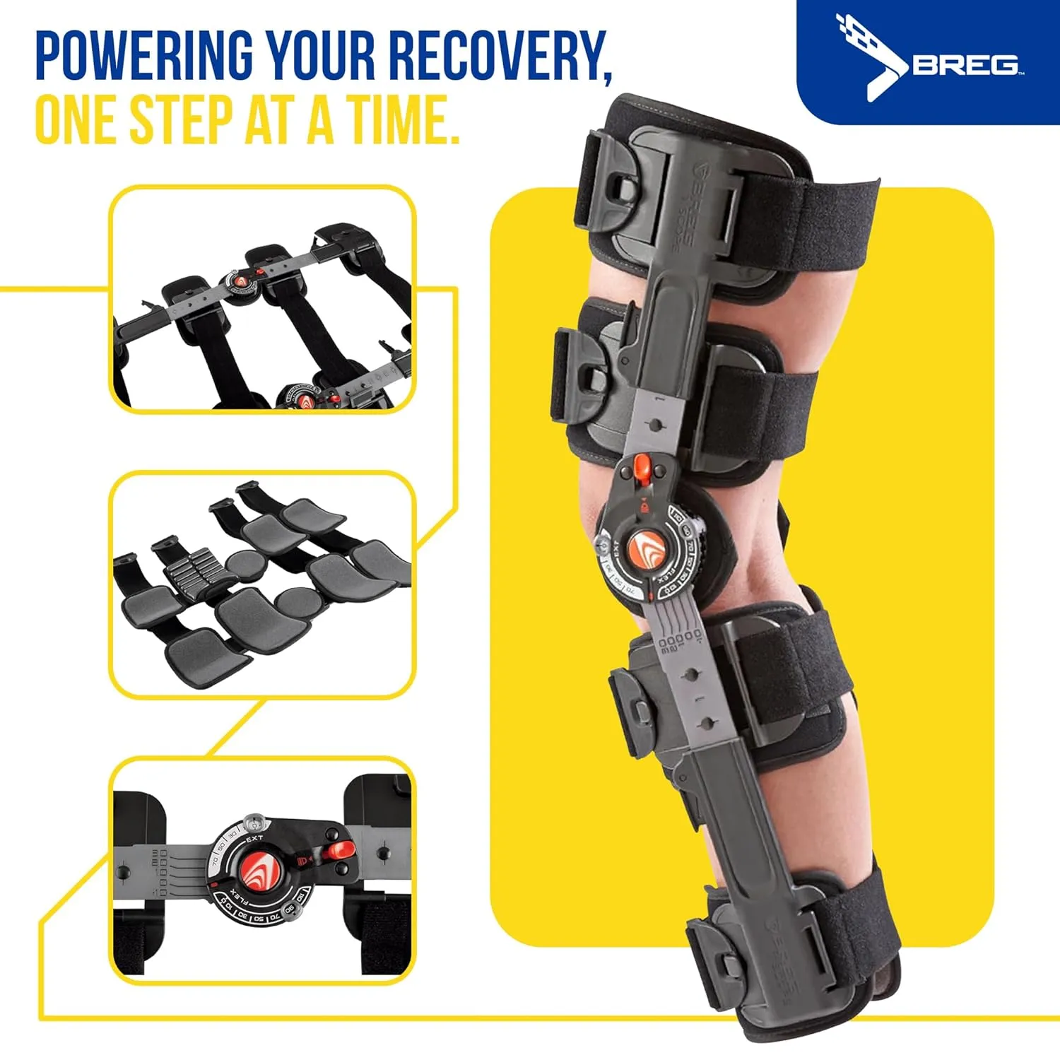 Brace Direct Breg T Scope Premier Post-Op Knee Brace: Adjustable ROM Support for ACL PCL MCL Recovery L1833 L1832, Thigh up to 30.5 in