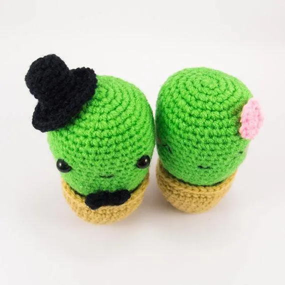 Cactus Couple Amigurumi Crochet Pattern