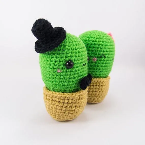 Cactus Couple Amigurumi Crochet Pattern
