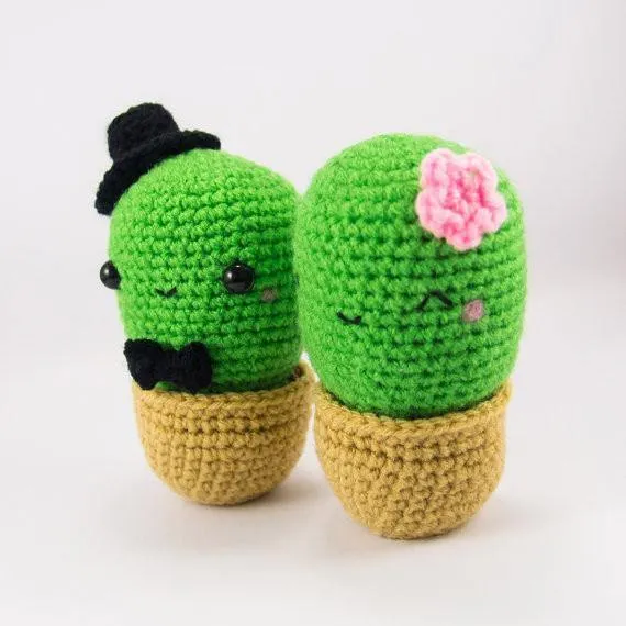 Cactus Couple Amigurumi Crochet Pattern