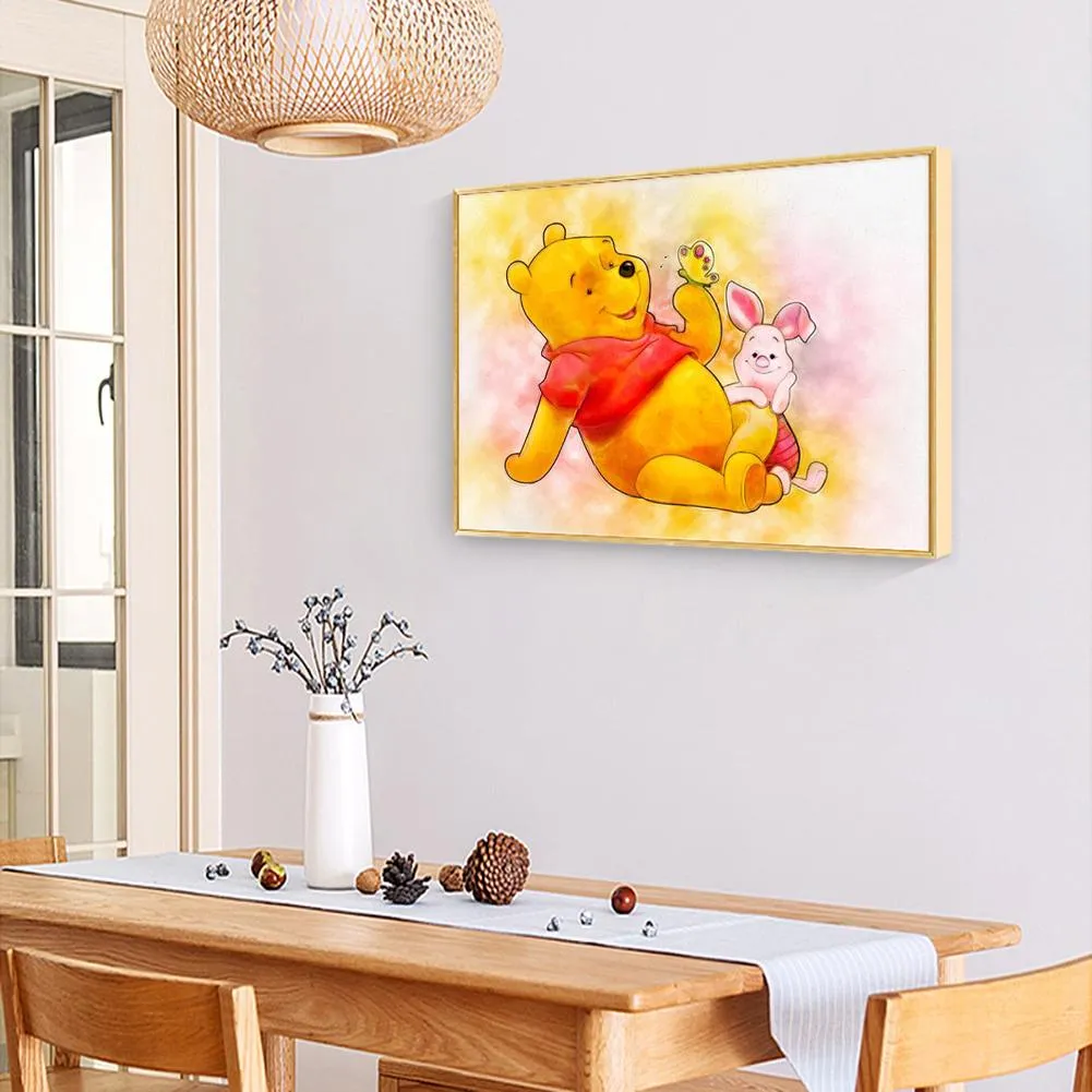 Cute Cartoon Bear - Full Round Diamond - 40x30cm