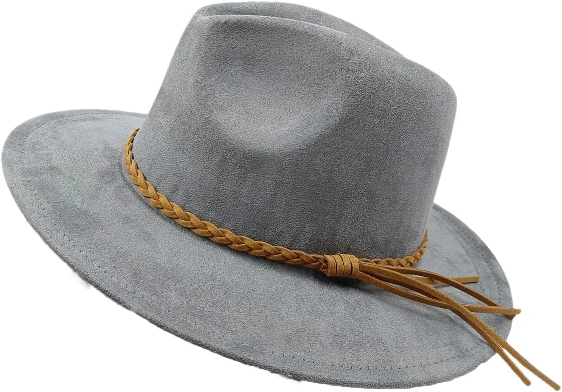 Dcvmvmn Men's and Women's Fedora Hat Panama Jazz Hat Wide Brim Hat
