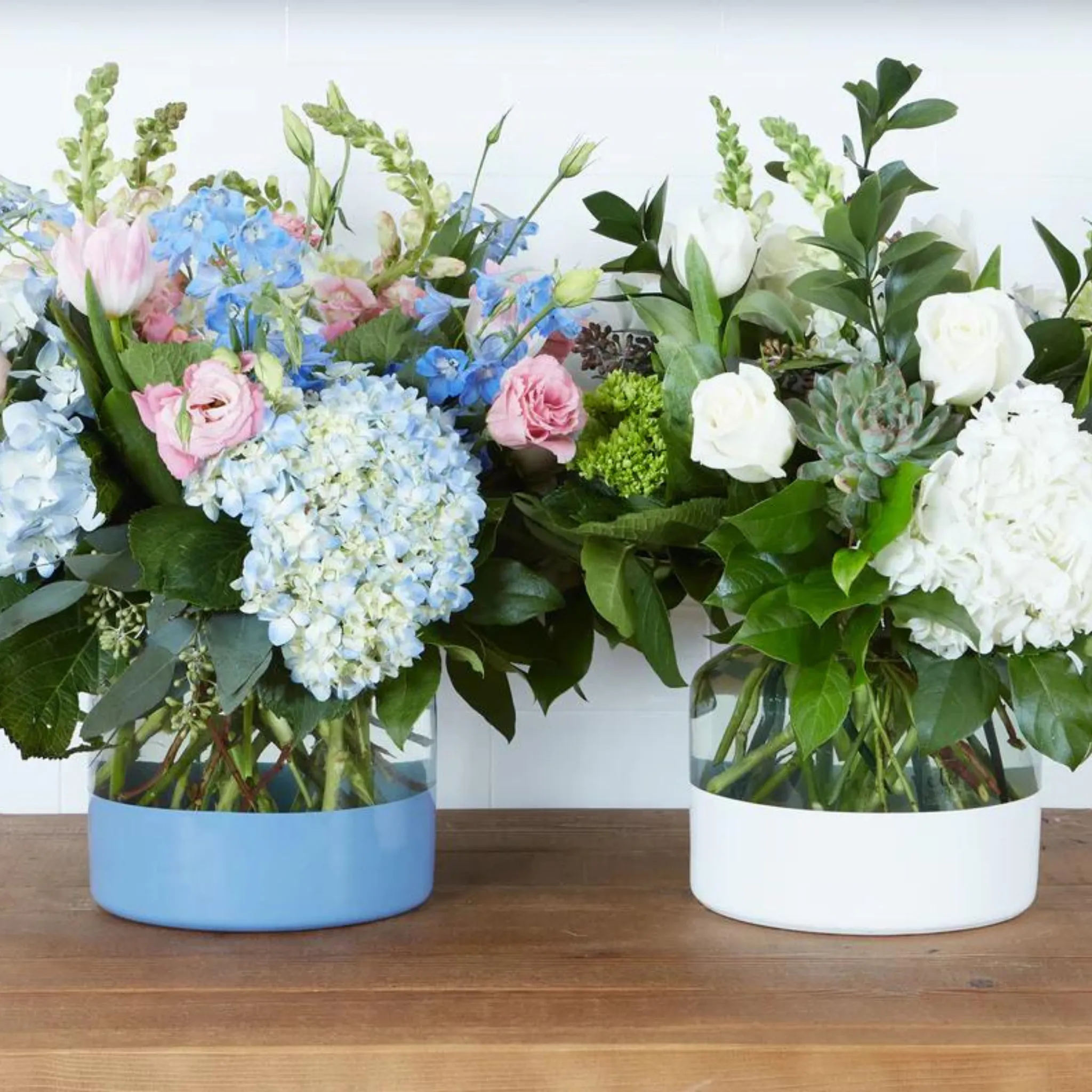 Denim Colorblock Flower Vase