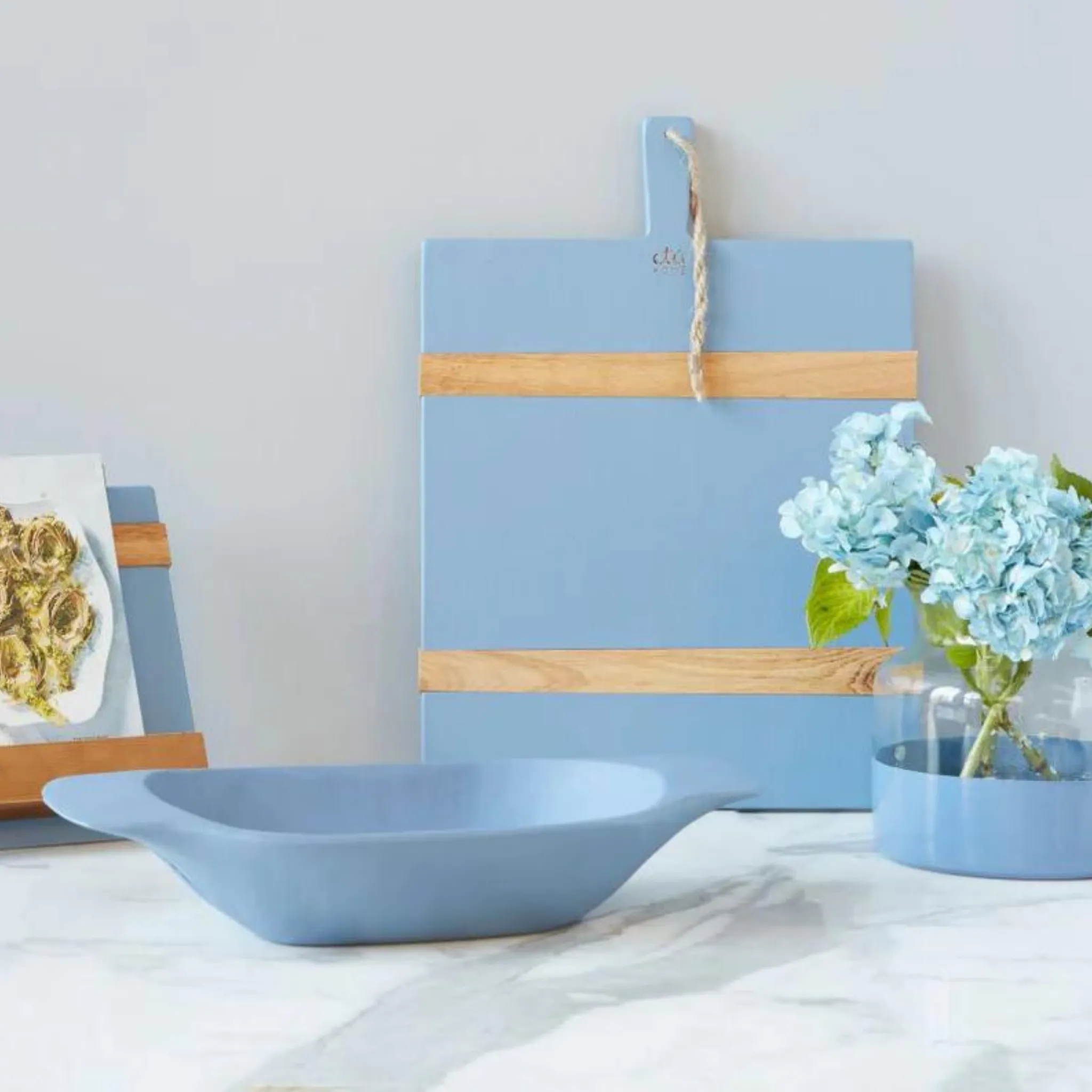 Denim Colorblock Flower Vase