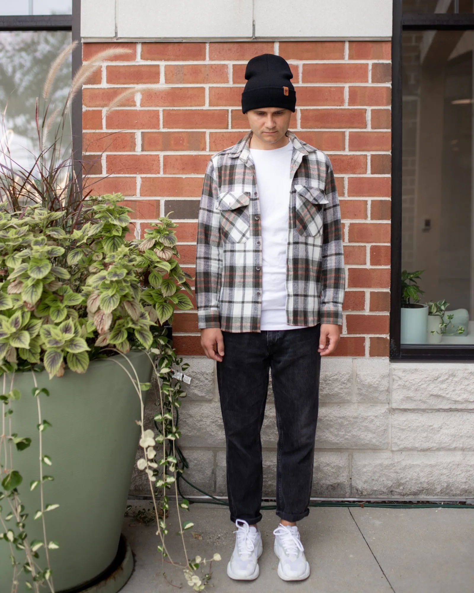 HAAKWEAR Knit Cuffed Beanie - Midnight Black, Made in USA