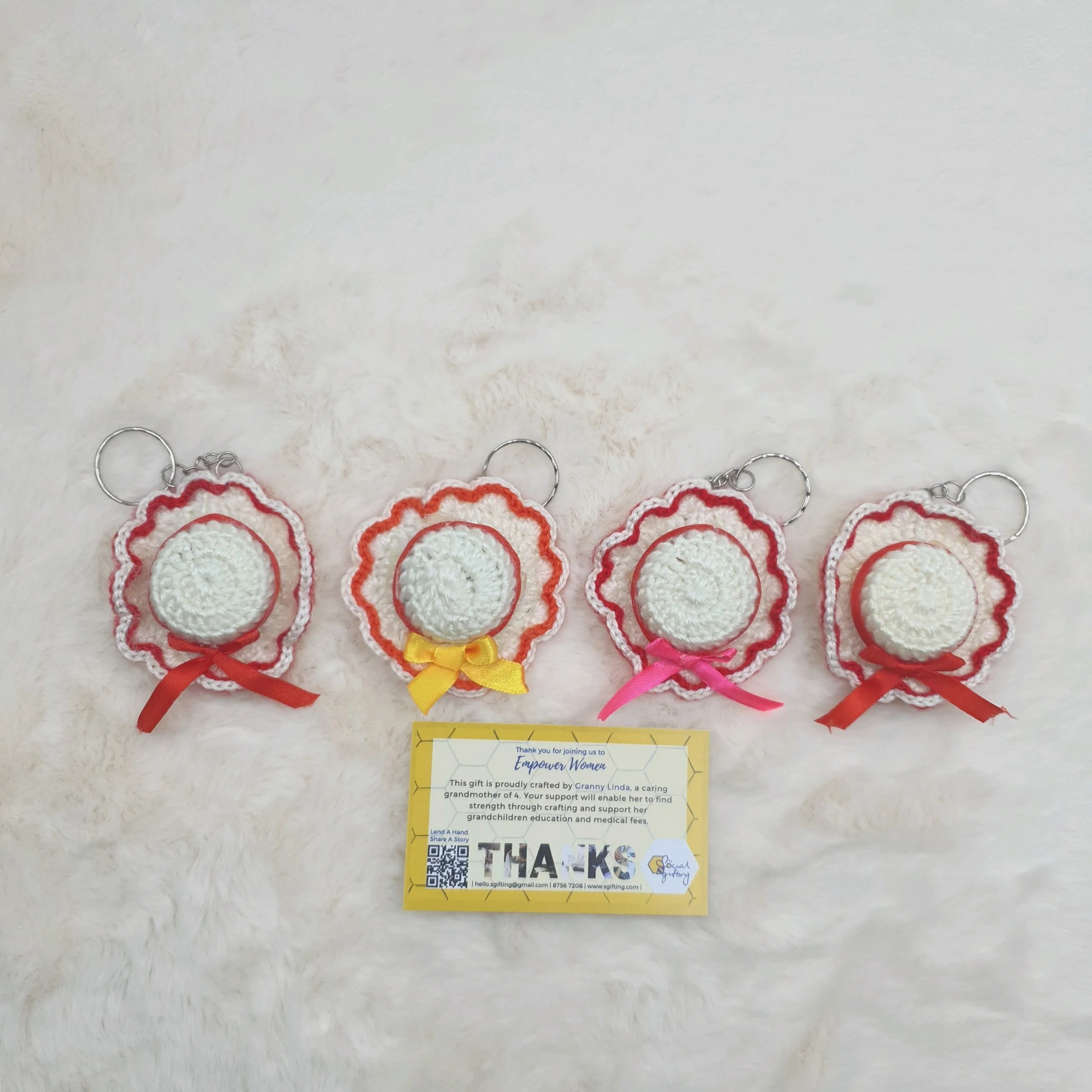 Hand-crocheted Hat Keyring