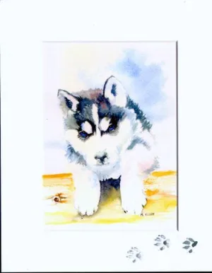 Husky Puppy Print