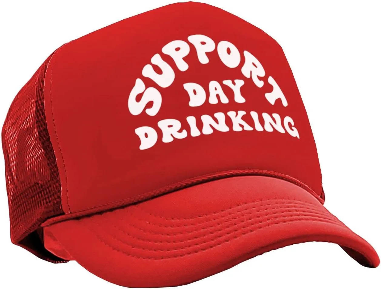 I Support Drinking During The Day - Vintage Retro Style Trucker Cap Hat