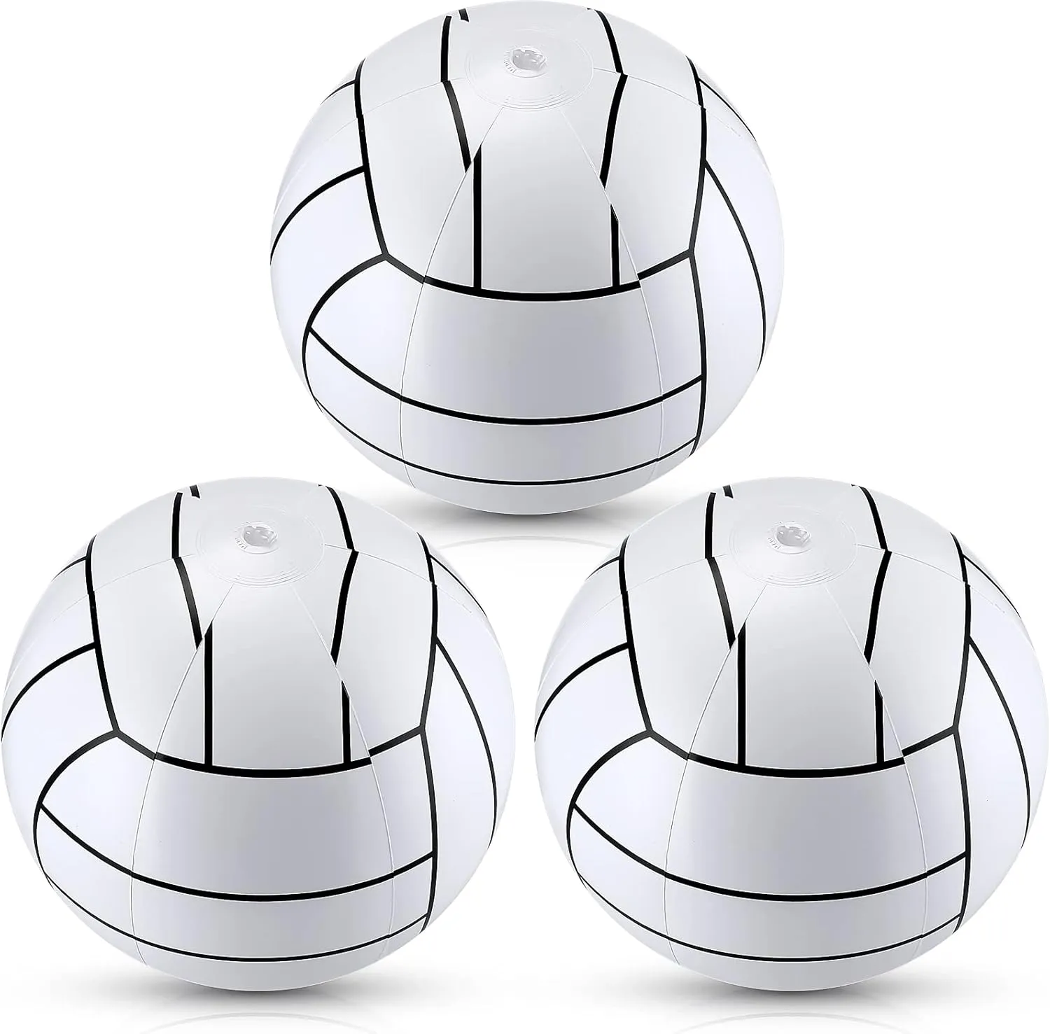 Jerify Inflatable Beach Ball 12 Inch Inflatable Volleyball Sports Ball Themed Pool Balls Summer Water Swimming Pool Accessories PVC Beach Volleyball for Kids Adults Party Decoration Favors