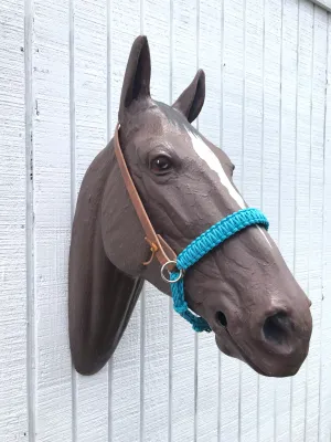leather and paracord simple bitless bridle