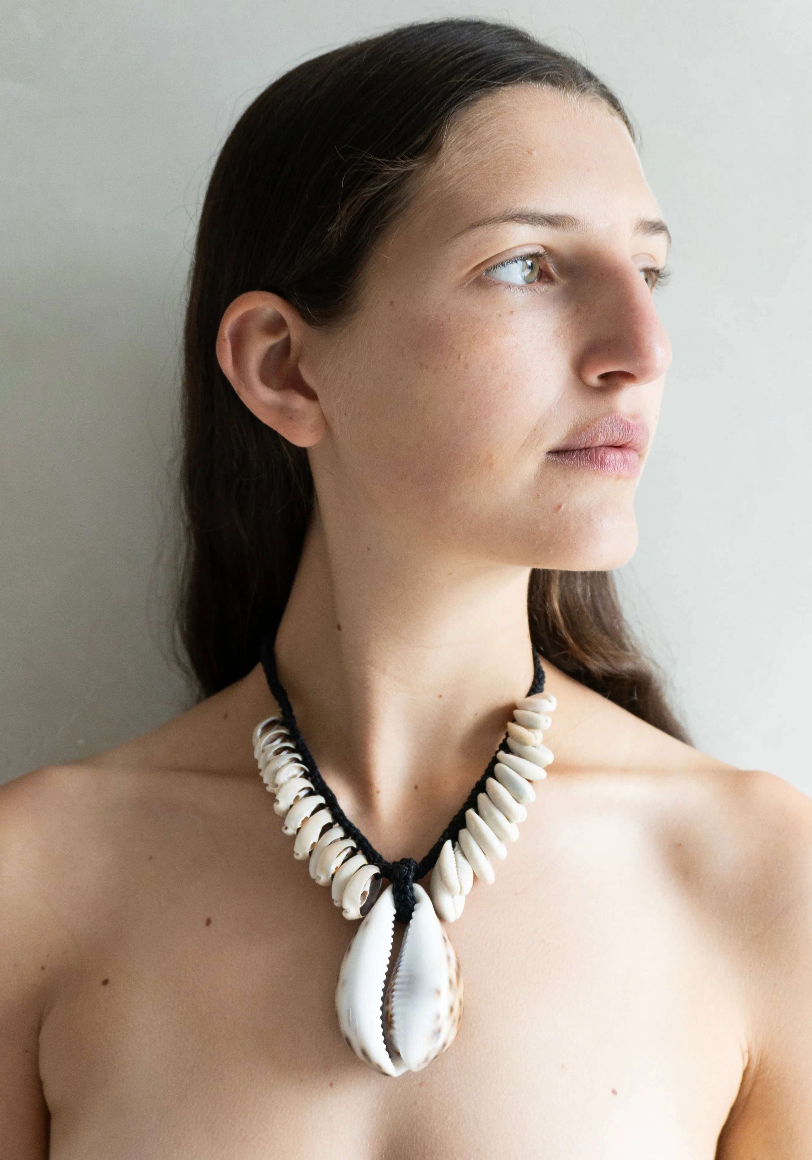 Puka Shell Necklace on Black Hemp Cord