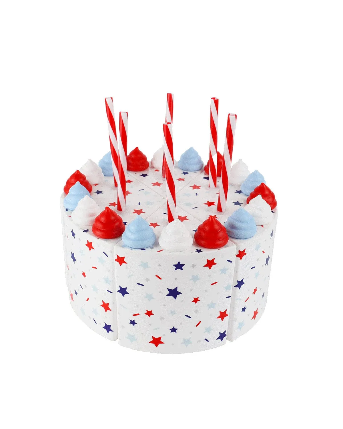 Slice Of Fun Patriotic Sipper Set with Straws