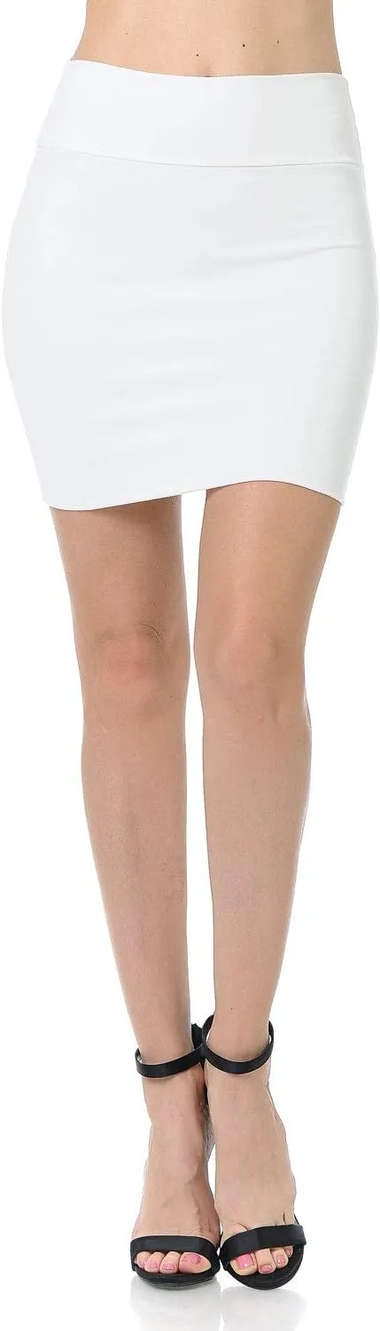 Trendy Street Basic Double-Layer Cotton Simple Stretchy Tube Pencil Mini Skirt