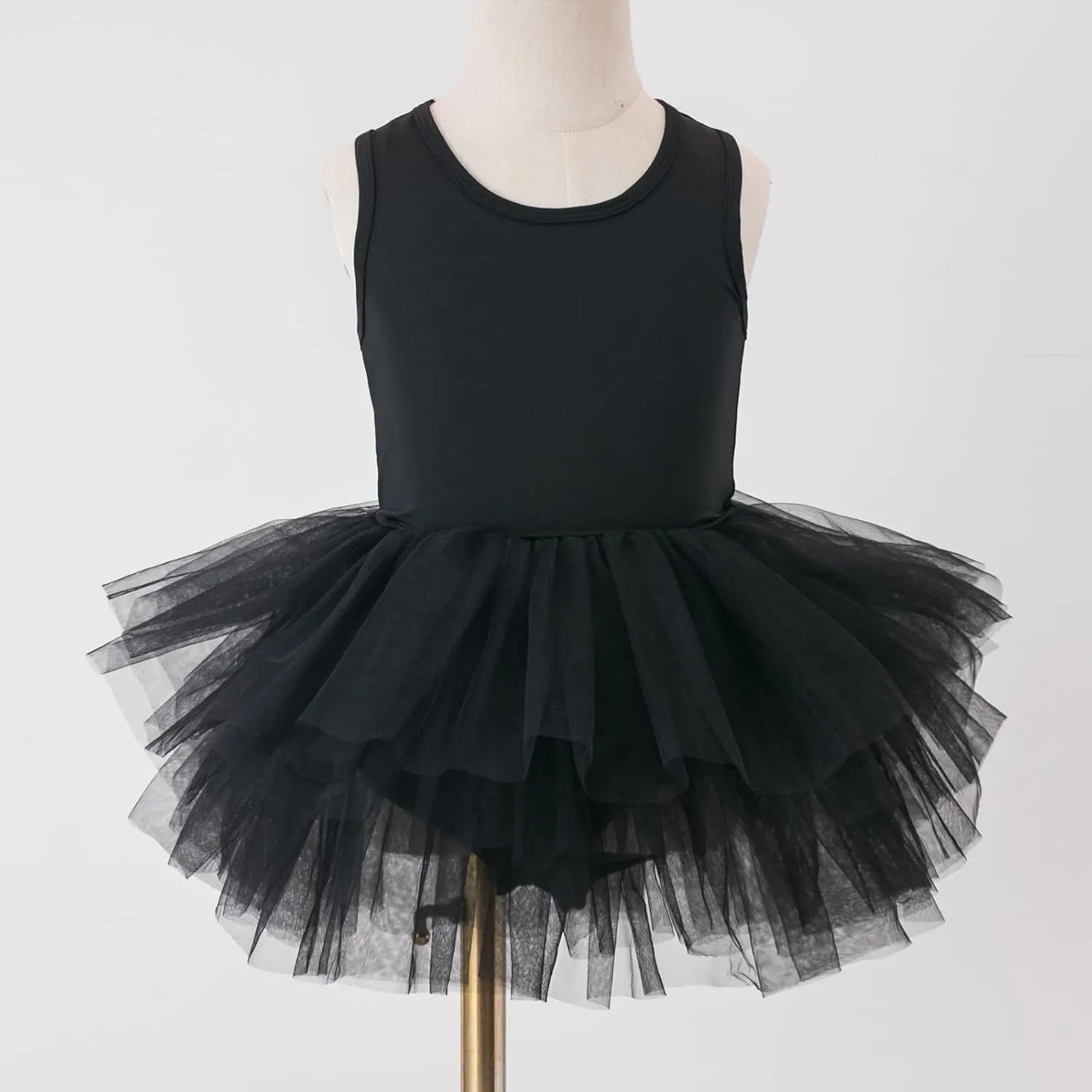 Tutu.kk Girls' Camisole Dance Tutu Leotard with Fluffy 4-Layers Ballet Dress for Ballerina (12 Months - 7 Years)
