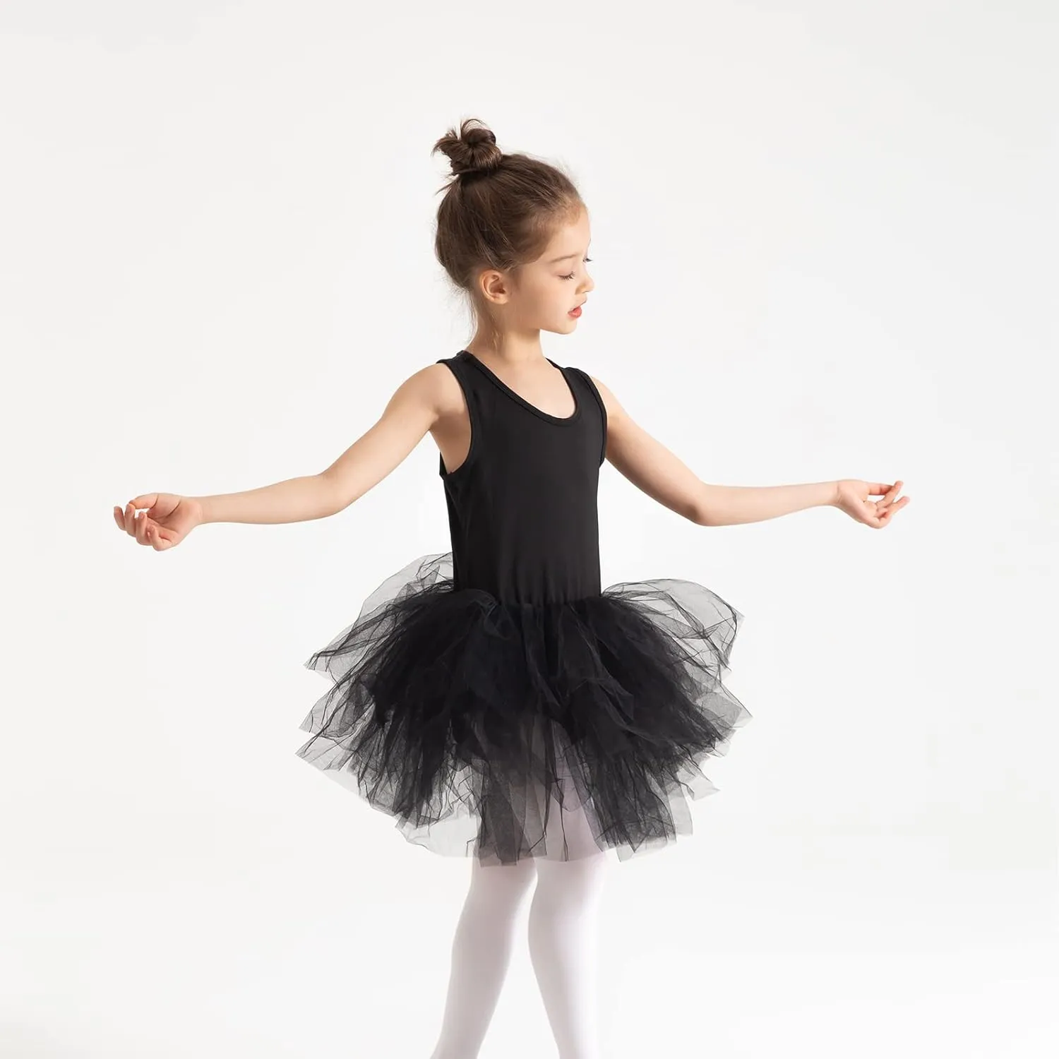 Tutu.kk Girls' Camisole Dance Tutu Leotard with Fluffy 4-Layers Ballet Dress for Ballerina (12 Months - 7 Years)