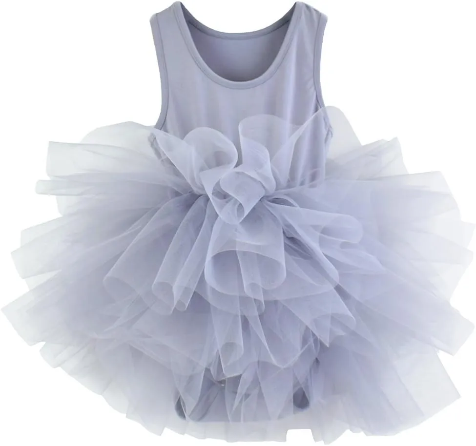 Tutu.kk Girls' Camisole Dance Tutu Leotard with Fluffy 4-Layers Ballet Dress for Ballerina (12 Months - 7 Years)