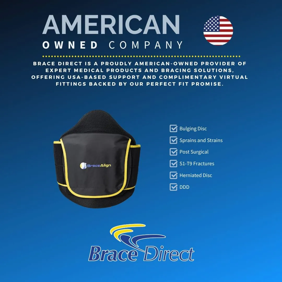 VertebrAlign LSO Lumbar Back Brace - Pain Relief for Herniated & Bulging Disc, Sciatica, Post-Op Recovery PDAC L0631/L0637/L0650/L0648 - Fits Waist 23-50 in