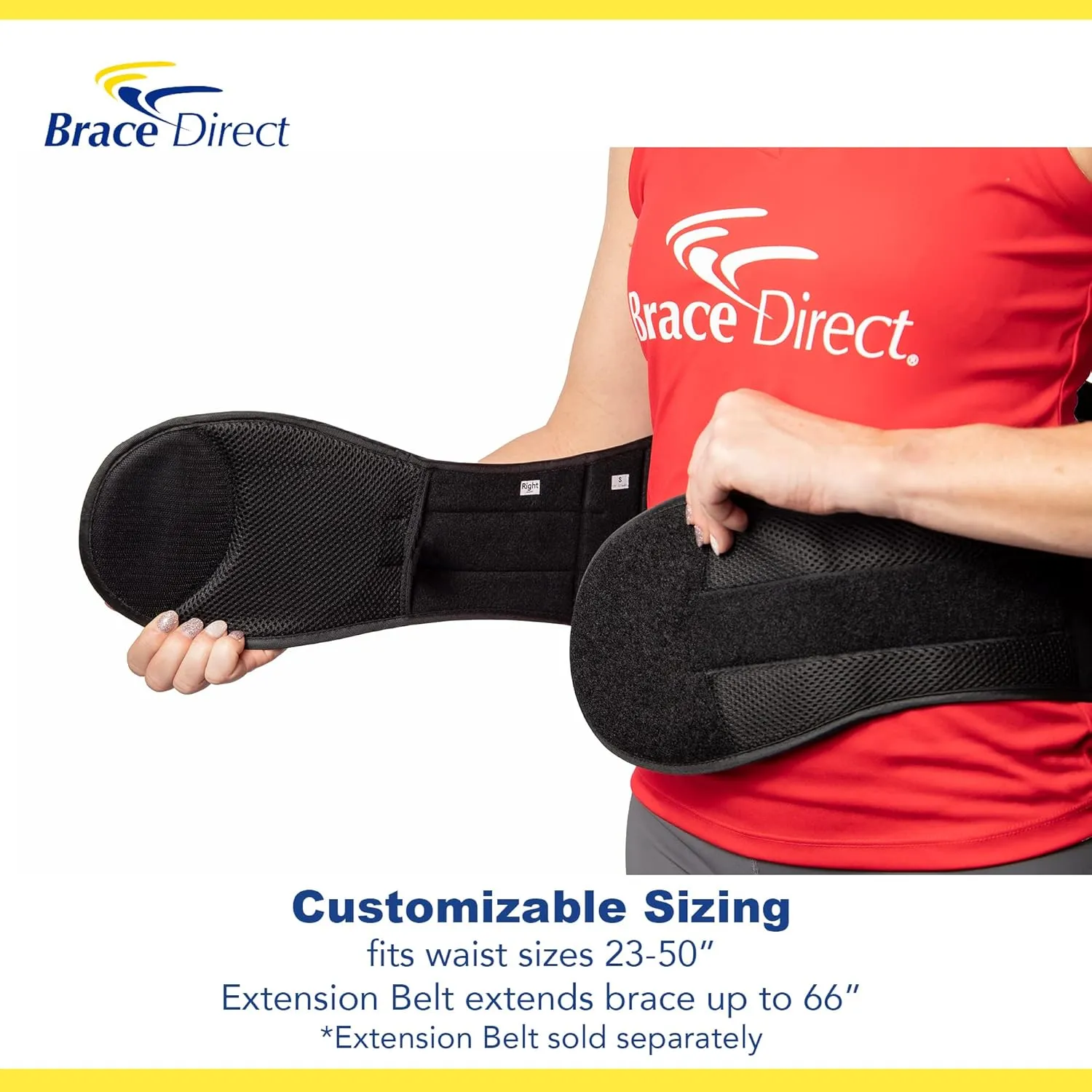 VertebrAlign LSO Lumbar Back Brace - Pain Relief for Herniated & Bulging Disc, Sciatica, Post-Op Recovery PDAC L0631/L0637/L0650/L0648 - Fits Waist 23-50 in