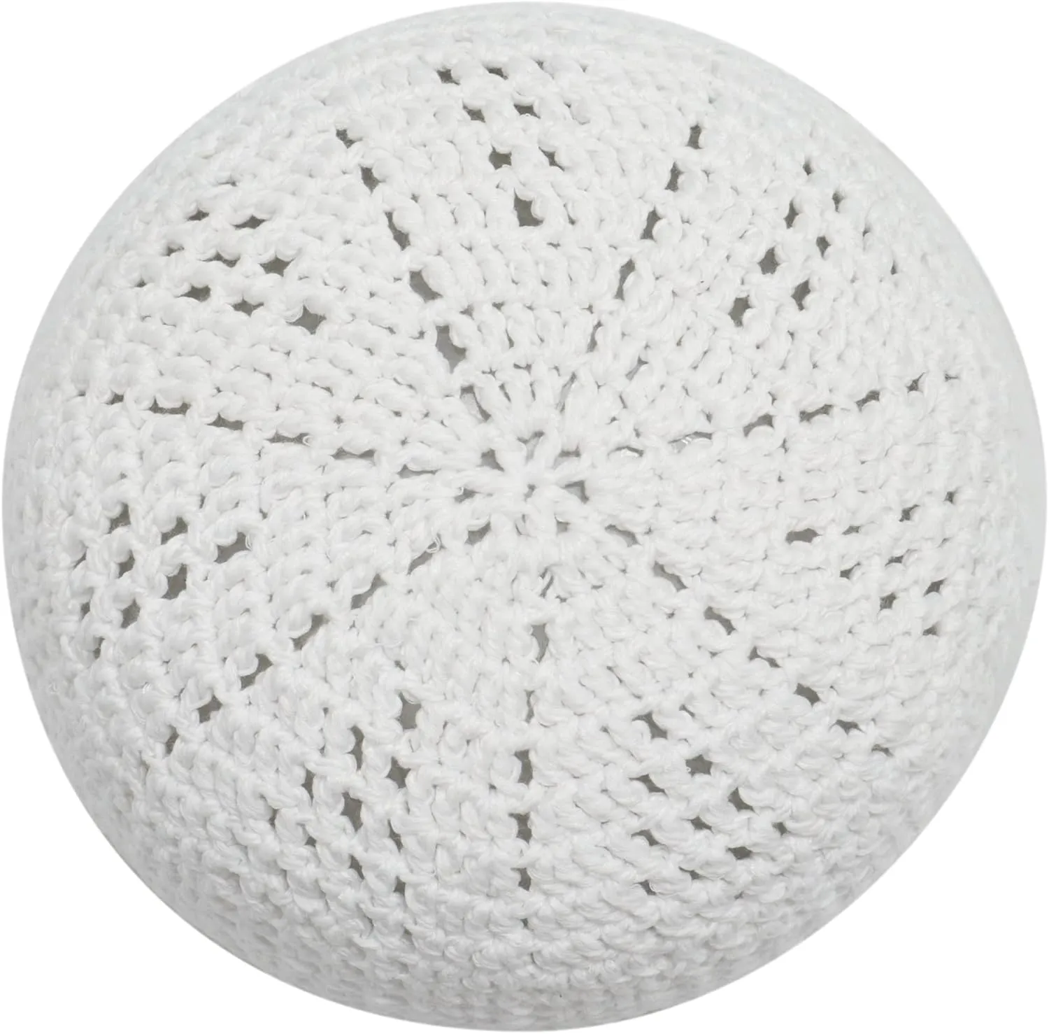 White Kufi Hat Tight & Loose Weave Mix Crocheted Comfortable Cotton Muslim Kufi Topi Skull Prayer Cap