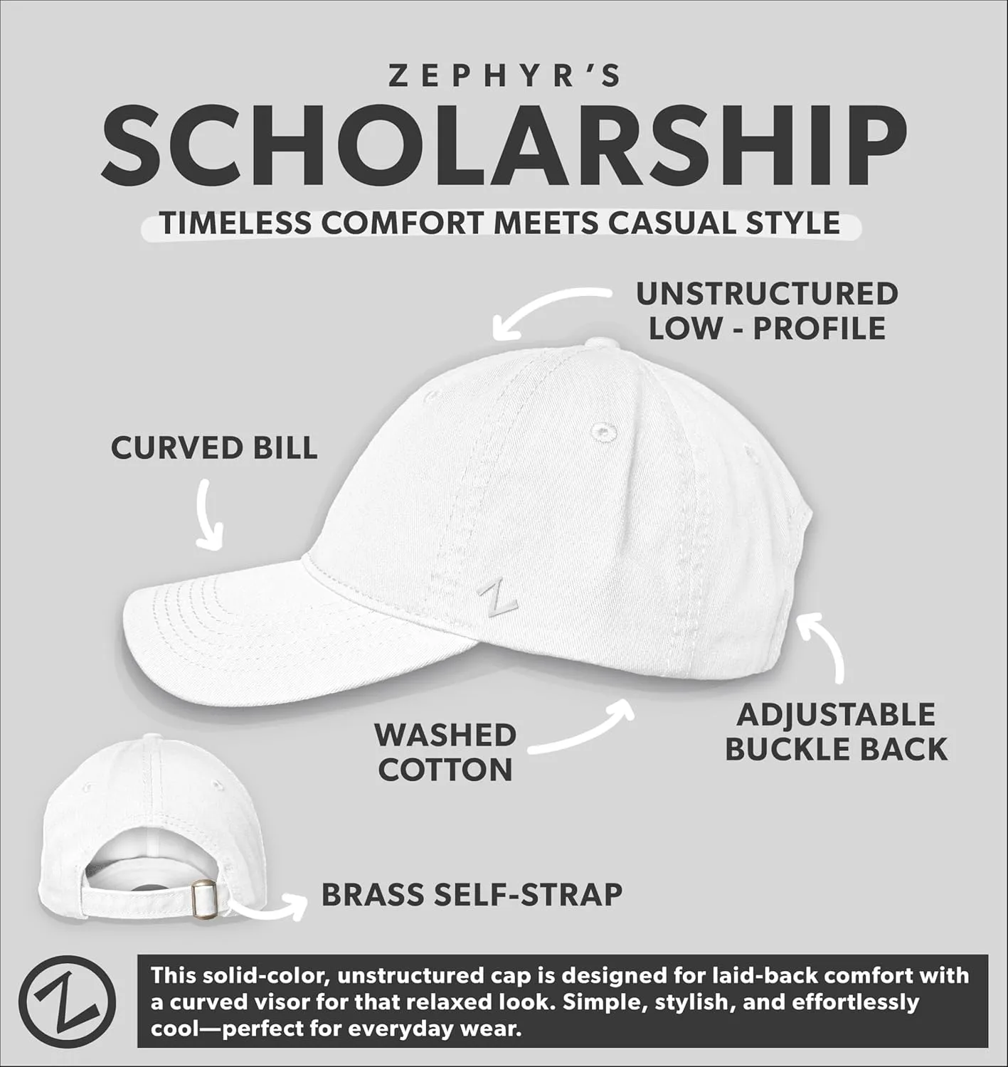 ZHATS Women's Adjustable Scholarship Hat Icon Team Color